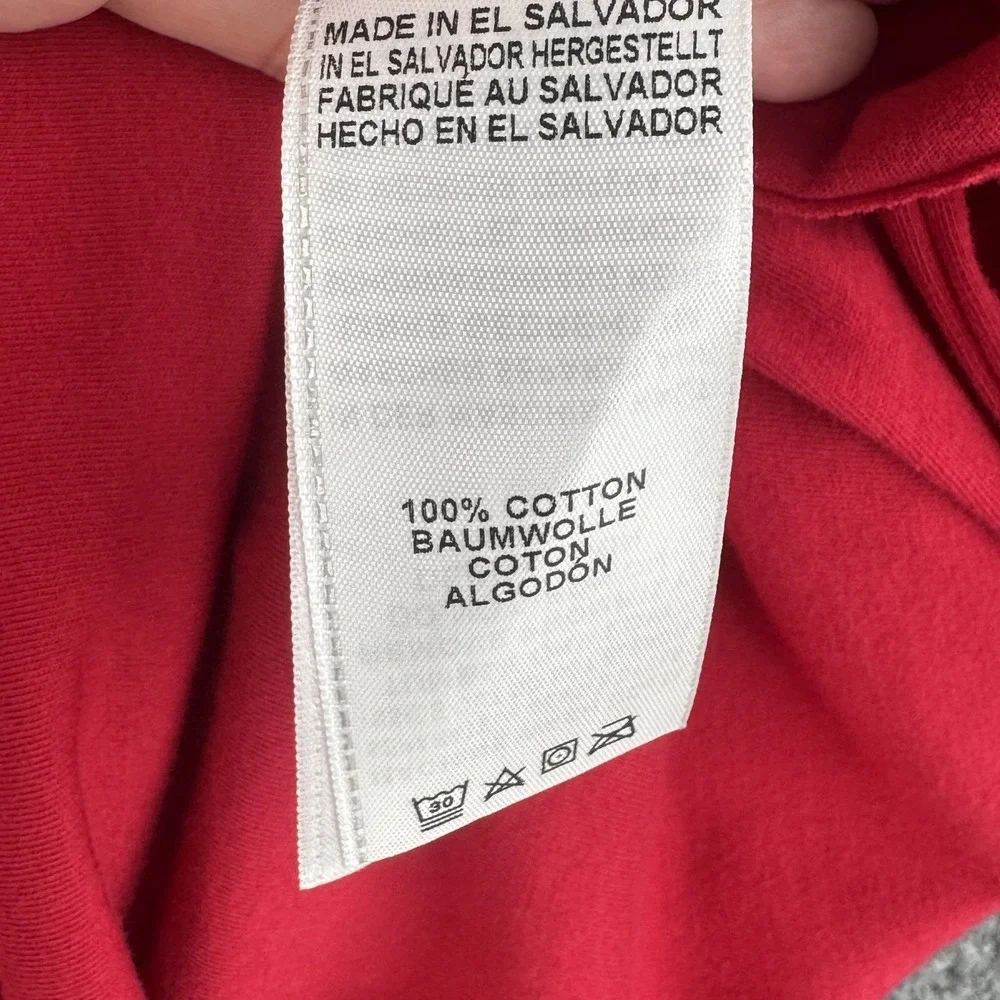 True Religion T-Shirt Mens XXL Red White Colorblock Long Sleeve Cotton Logo NWT